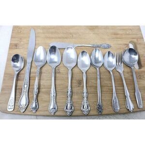 Michelangelo Dinner Forks Oneida Heirloom Stainless Old‎ Cube Logo And Others